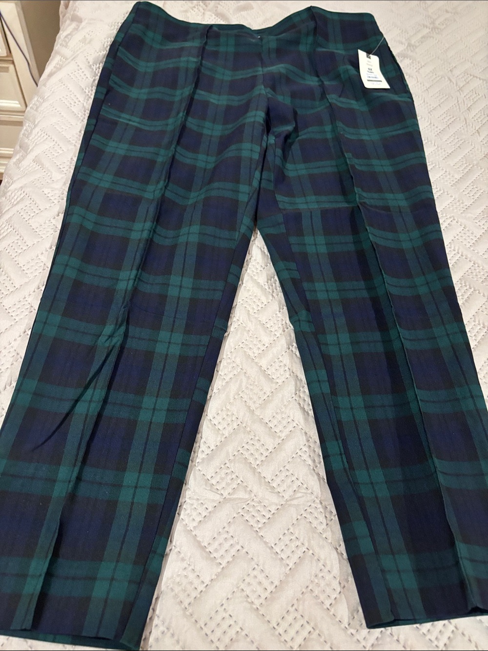 Time and Tru Navy & Green Plaid women’s Dress Pants